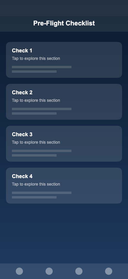 France Drone Prep pre-flight checklist screen.