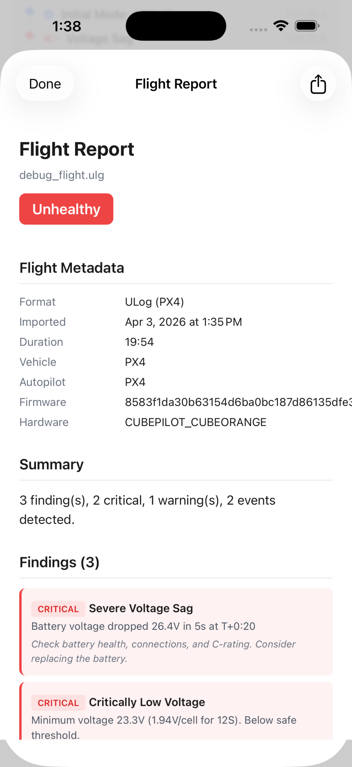 LogLens report preview screen